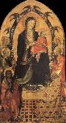 Gherardo Starnina The Madonna and the Nino with San Juan the Baptist, San Nicolas and four angeles oil painting